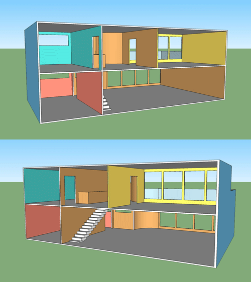 Modern Dollhouse Plan Back by AmazingMiniatures.com