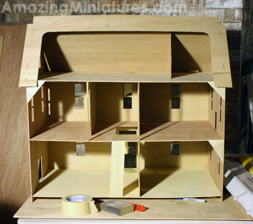 Dry fitting the Willow dollhouse kit