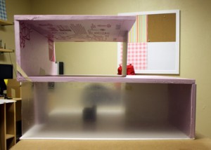 Dry Fitting the Nyne Styrofoam Modern Dollhouse