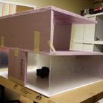 Dry Fitting the Nyne Styrofoam Modern Dollhouse