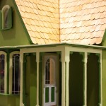 finished Coventry Cottage wooden dollhouse
