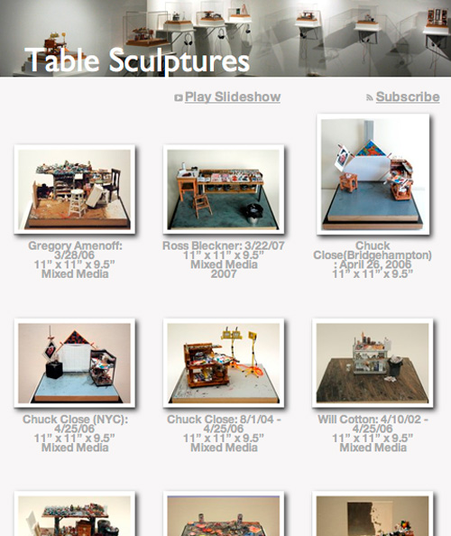 Miniature Table Sculptures by Artist Joe Fig