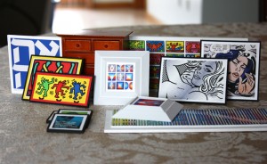 Custom Miniature Modern Artwork Framing Project - Andy Warhol, Roy Lichtenstein, Yaacov Agam, Robert Indiana, Keith Haring