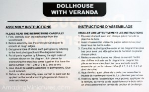 Creatology Dollhouse with Veranda Directions