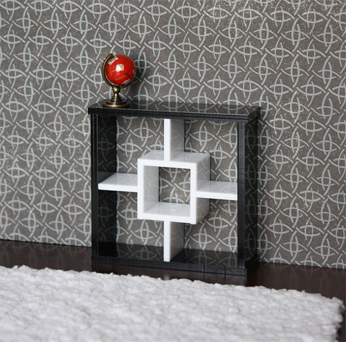 Squared Squared x1 Bookcase - Modern Dollhouse Furniture