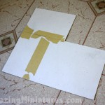 Tracing out the 2nd floor with cardstock