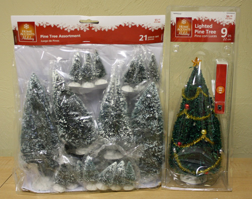 Mini Xmas Trees from HomeDepot