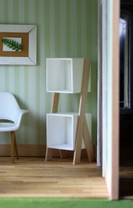 miniature modern bookcase shelf