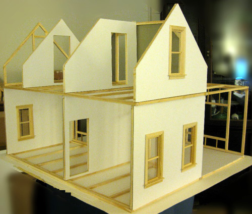 Mike’s 1:12 Stick Built Hollow Wall Dollhouse
