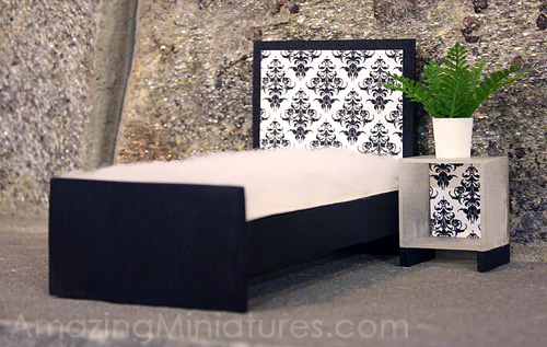 Making a Miniature Modern Twin Bed