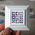 Custom Miniature Yaacov Agam Artwork Framing Project, 9-UP