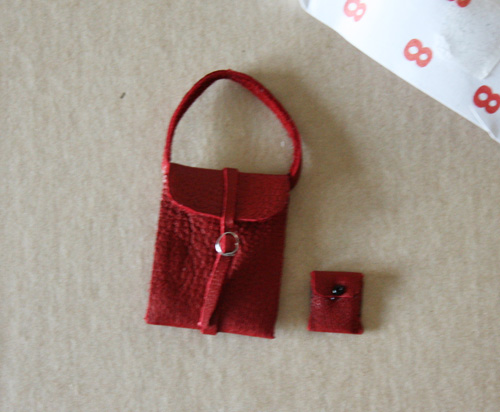 Dollhouse miniature handmade purse
